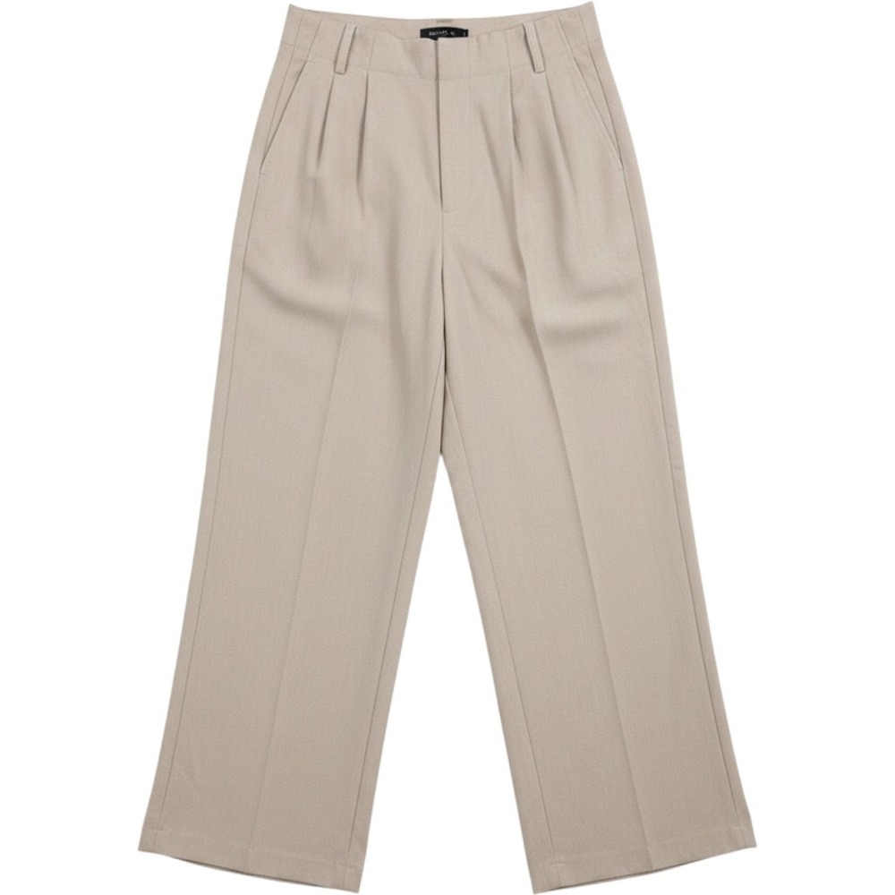 Madewell The Harlow Wide Leg Pant Women 00 Tan Pleated Linen Blend Trousers
